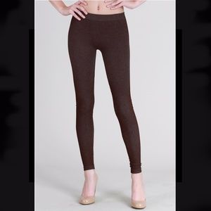 NEW Brown Two Toned Denim Look Leggings